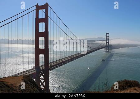 Golden Gate Bridge in San Francisco, USA, Sehenswürdigkeiten Stockfoto