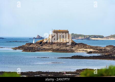 Fort National bei Saint Malo. Stockfoto