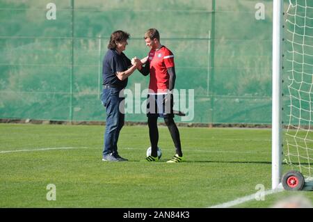 KSC Training in Spanien mit Jerome Gondorf und Olaf Malolepski Flippers Stockfoto