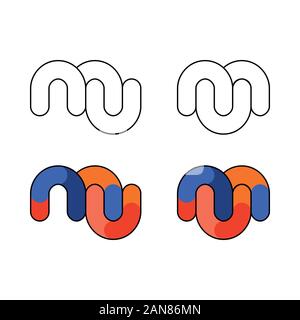 Einzigartige Logo, welches Ihrem Unternehmen helfen kann, angebaut Stock Vektor