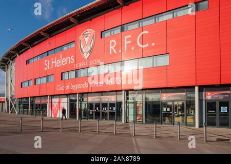 ST Helens R.F.C. ist ein professioneller Rugby-League-Verein in St Helens, Merseyside, der in der Super League, der obersten Wettkampfebene für Rugby, antritt Stockfoto