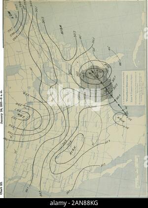 Studien von Wetter Typen und Stürme, die von Professoren und Prognose Beamten der Wetterdienst. Stockfoto