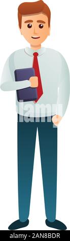 Bank Worker Symbol. Cartoon von Bank worker Vektor Symbol für Web Design auf weißem Hintergrund Stock Vektor