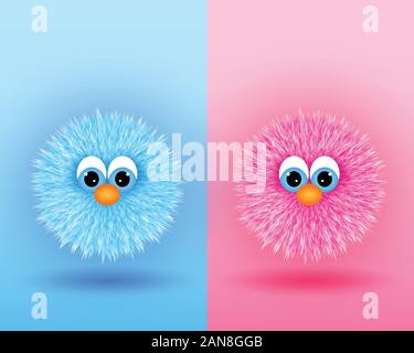 Funny colorful cartoon characters. Stock Vektor