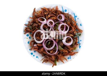 Frittierter Fisch aus der Kerala-Region in Indien Stockfoto