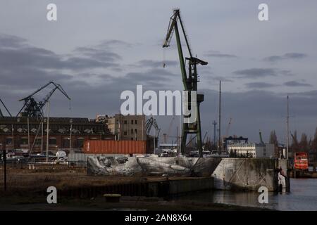 Krane in der Danziger Werft, Gdansk Polen Stockfoto