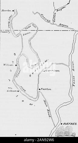 Der Krieg der Rebellion: Eine Zusammenstellung der offiziellen Aufzeichnungen der Union und der Konföderierten Armee. pedition andproceed zu Wilsons Plantage, auf der unteren Deer Creek, zu behindern, thecreek Werke werfen und, wenn angebracht, eine Umleitung in der enemysrear, um allgemeine Featherston zu Hilfe, und, wenn die Mittel der Kom- munikation zugelassen, würde er mich mit Truppen liefern für eine schwere attackon den Feind. Ich kam auf Wilsons, über C Meilen von der Mündung des Deer Creek, am 24., mit der Dritten Louisiana. Die erste Mississippi Battalionwas bereits an diesem Punkt, die Behinderung der Creek von Fiel Stockfoto