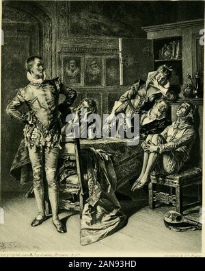 Galerie von Shakespeare Illustrationen, von gefeierten Werke der Kunst. (Jouptl! k i ., I^a / / / / / / / VW. v. t. p, fraf, f, ir-tr. N^mYoi/i das KARUSSEL Szene aus dem Gemälde von Edward Griitzner   Zwölfte Nacht, Akt II, Sc. Kranke a&gt;&lt;: iD8JA 8 LIOHA) T.: iilla^^ fcn^ ny&C-Ooi^ U&*?., P^iJU-?/.: • ^f Z - Orate.xa/ur-P^iu^. ML - DAS DUELL Von einem Stich von J. Gehirn, nach dem Lackieren byW. S. Frith Twelfth Night, Act III, Sc. iv 11 inoTI lawT? Stockfoto