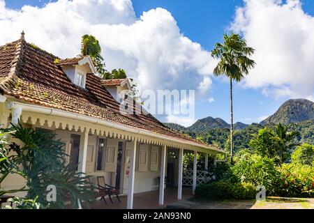 Fort de France, Martinique, FWI-kreolischen Haus in Balata Gärten Stockfoto