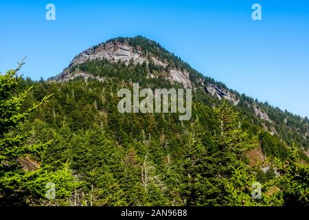 Felsigen Gipfel an Grandfather Mountain, einem 4.000 Hektar großen Nationalpark in Linville, North Carolina Stockfoto