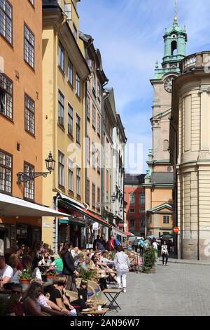 Stockholm Stortorget Nicolai Kirche Storkyrkan Stockfoto