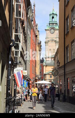 Stockholm Stortorget Nicolai Kirche Storkyrkan Stockfoto