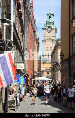 Stockholm Stortorget Nicolai Kirche Storkyrkan Stockfoto