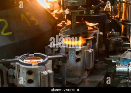 Stölzle Glashütte in Weißwasser, Sachsen, Deutschland Stockfoto