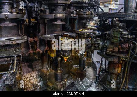 Stölzle Glashütte in Weißwasser, Sachsen, Deutschland Stockfoto