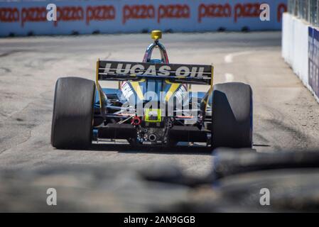 Toronto, Ontario, Kanada - 14 Juli, 2019: James Hinchcliffe verlassen biegen Sie 5 Am2019 Honda Toronto Indy Stockfoto