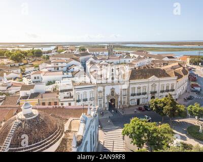 Stadtzentrum von Faro, der Hauptstadt der Algarve, Portugal Stockfoto