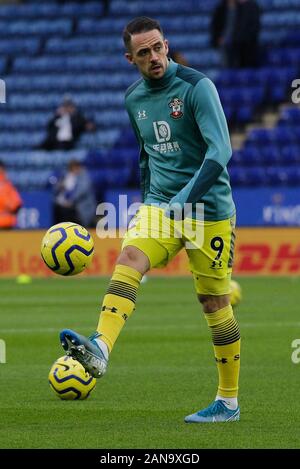 11. Januar 2020, King Power Stadion, Leicester, England; Premier League, Leicester City v Southampton: Danny Ings (9) von Southampton erwärmt Credit: Kurt Fairhurst/News Bilder Stockfoto