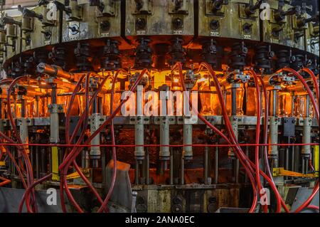 Stölzle Glashütte in Weißwasser, Sachsen, Deutschland Stockfoto