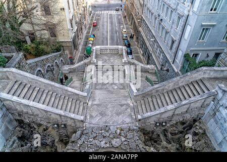 Triest Italien Scala dei Giganti riesen Treppe anzeigen Stockfoto