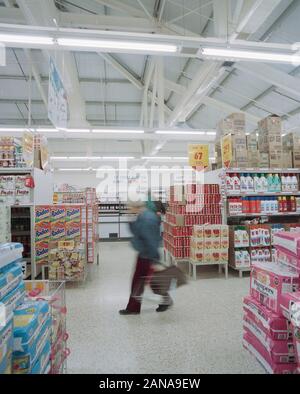 Kwik Save Supermarkt, battersea, London 1990, Großbritannien Stockfoto