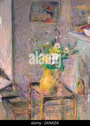 Steingut Topf und Blumen, Pot de Gres et Fleurs, Edouard Vuillard, 1909, Stockfoto