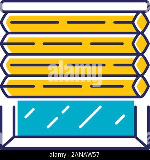 Zelluläre Farben Farbe Symbol. Jalousien. Zimmer abdunkeln motorisierte Jalousie. Büro, Küche, Schlafzimmer Innenausstattung. Wohnzimmer Design. Isolat Stock Vektor