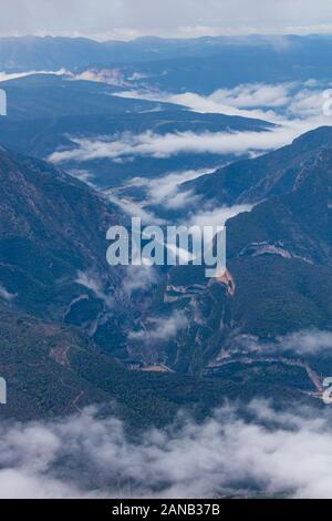 Terradets Schlucht, Noguera Pallaresa, Neufchâteau, Pre-Pyrenees, Lleida, Katalonien, Spanien, Europa Stockfoto