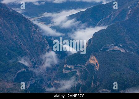 Terradets Schlucht, Noguera Pallaresa, Neufchâteau, Pre-Pyrenees, Lleida, Katalonien, Spanien, Europa Stockfoto