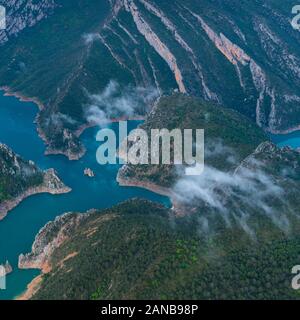 Terradets Reservoir, Noguera Pallaresa, Neufchâteau, Pre-Pyrenees, Lleida, Katalonien, Spanien, Europa Stockfoto