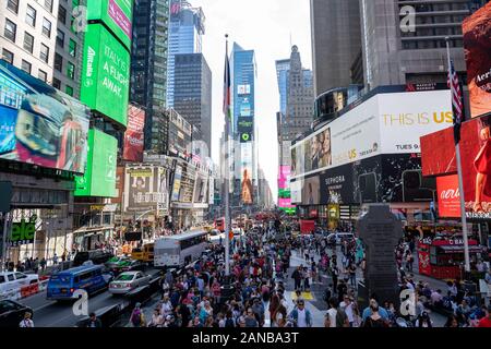 Berühmten Times Square in Manhattan, NEW YORK CITY Stockfoto