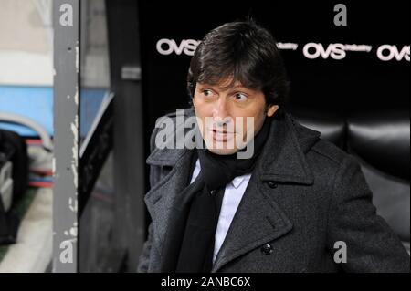 Mailand, Italien, 06. Januar 2011, 'G.' Meazza San Siro Stadion, Campionato di Calcio Seria A 2010/2011, FC Inter-SSC Napoli: Der Inter Trainer Leonardo vor dem Spiel. Stockfoto