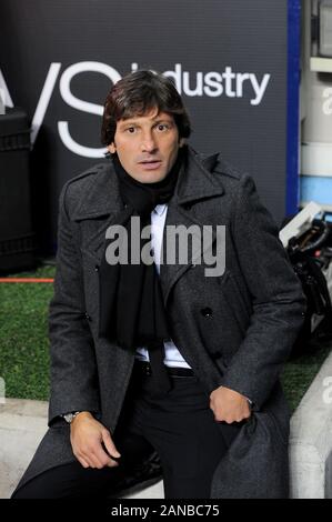 Mailand, Italien, 06. Januar 2011, 'G.' Meazza San Siro Stadion, Campionato di Calcio Seria A 2010/2011, FC Inter-SSC Napoli: Der Inter Trainer Leonardo vor dem Spiel. Stockfoto