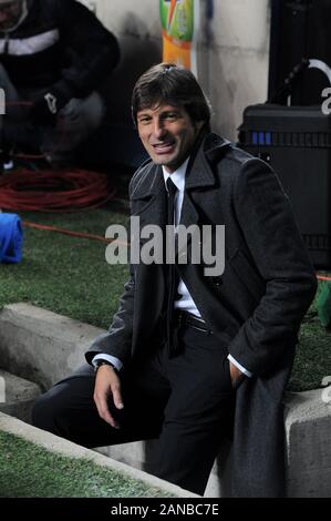 Mailand, Italien, 06. Januar 2011, 'G.' Meazza San Siro Stadion, Campionato di Calcio Seria A 2010/2011, FC Inter-SSC Napoli: Der Inter Trainer Leonardo vor dem Spiel. Stockfoto