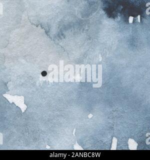 Aquarell Hand gezeichnet dunkelblauen Hintergrund Pinselstrich - Einladungen, Plakate, Karten Vorlage - Indigo nasse Farbe Hintergrund. Stockfoto
