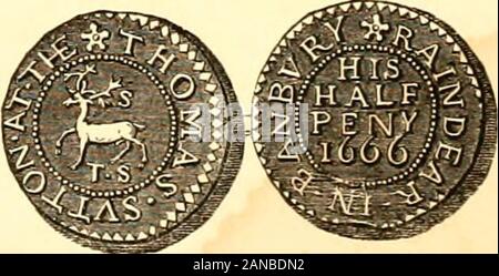 Die Geschichte der Banbury: inkl. reichhaltigen Historischen und antiquarischen Hinweise auf die Nachbarschaft. Taverne TOKEN; UNICOEN UND RAINDEEE m 1 1 1 1 Stockfoto