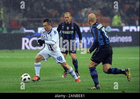 Mailand, Italien, 24. Oktober 2010, 'G.' Meazza San Siro Stadion, schweren Fußball-Meisterschaft ein 2010/2011, FC Inter-UC Sampdoria: Antonio Cassano in Aktion während des Spiels Stockfoto