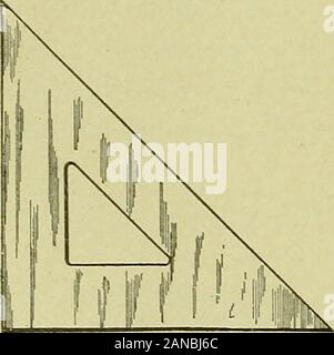 Blaupause zu lesen; ein praktisches Handbuch der Anweisung in blueprint Lesung, durch die Analyse von typischen Platten mit Bezug auf Zeichnung der mechanischen Konventionen und Methoden, die Gesetze der Projektion, etc. Abb. S. Testen der Kante von T-Quadrat. Stockfoto