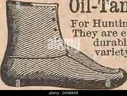 Wald und Bach. Jagd Stiefel oder Schuhe, Großhandel oder Einzelhandel. JOHN D. BETHEL, Maufr der Sportsmens waren. 124 die Chambers St., NEW YORK, Preise senden. Keine Postkarten. Oil-Tanned Mokassins. Für Jagd, Angeln, Kanu, &c. Sie sind leicht an den Füßen, und verydurable. Hergestellt in alle^ zu bestellen. Vielfalt der Stile und warrantedthe Original Artikel. Senden, für die Preisliste. MARTIN (S. HUTCHINGS, Dover, N. H., S. O. Box 368 Dame, Stoddard & Kendall, Boston; Henry 0. Squires, New York; F. Chas. Eichel, Philadelphia, Agenten. Fotografie aus Osten. Stockfoto