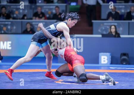 Roma, Italien, 16. Jan 2020, feng Zhou (Cina) während 1° Ranking Reihe internationale Turnier - Tag 2 - Ringen - Credit: LPS/Luigi Mariani/Alamy leben Nachrichten Stockfoto