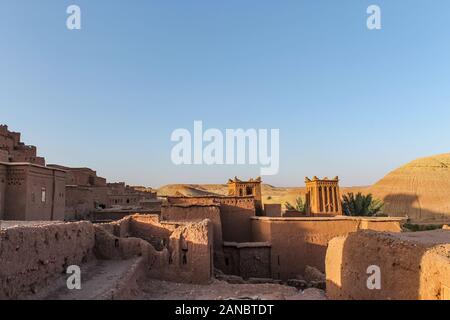 UNESCO-Welterbe Kasbah Ait Ben Haddou in der Nähe des Atlasgebirges, Erding, Ouarzazate Provinz, Souss-Massa-Draa region, Marokko, Afrika Stockfoto