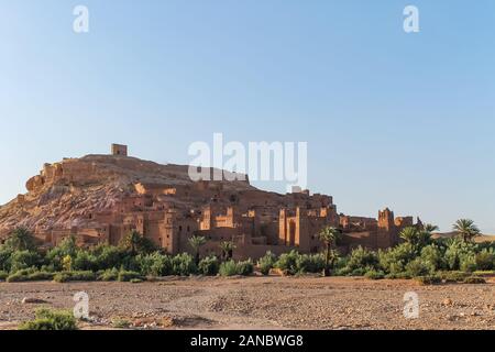 UNESCO-Welterbe Kasbah Ait Ben Haddou in der Nähe des Atlasgebirges, Erding, Ouarzazate Provinz, Souss-Massa-Draa region, Marokko, Afrika Stockfoto