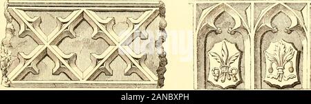 Die Geschichte der Banbury: inkl. reichhaltigen Historischen und antiquarischen Hinweise auf die Nachbarschaft. Abb. 3 Bogen und Zwickel. Wandverkleidung STEIN BLEIBT DER EHEMALIGEN KIRCHE VON BANBURY (Siehe Seite 153.) Stockfoto
