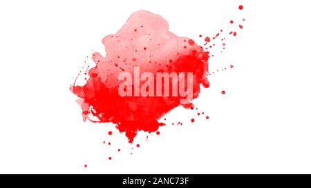 Rote Farbe tupfen Textur. Abstrakte Pinsel Hintergrund Stockfoto