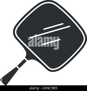 Spiegel glyph Icon. Kleine mobile Tool für sich selbst Rasieren und Verfassung. Hairstylist Zubehör. Instrument zur Übersicht zurück Frisur. Silhouette Symbol Stock Vektor