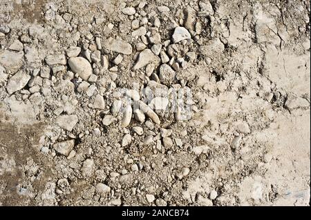 In der Nähe von Sand und Kies Textur. Stockfoto