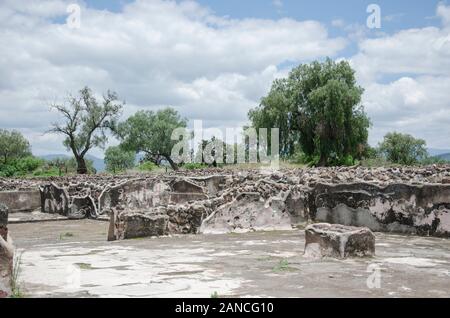 Prehispanic Ruinen in Teotihuacan, einer alten mittelamerikanischen Stadt in einem sub-Tal im Tal von Mexiko Stockfoto