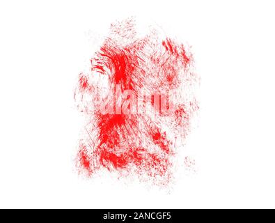 Abstrakt rot Bürste. Rote Farbe Textur. Rot isoliert Farbe Stockfoto
