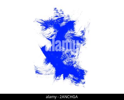 Blau isoliert Pinsel. Abstrakt Blau Farbe Abbildung: Stockfoto