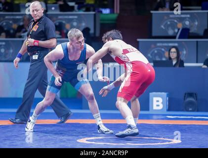 Roma, Italien, 16. Jan 2020, zotlan levai (ungheria) während 1° Ranking Reihe internationale Turnier - Tag 2 - Ringen - Credit: LPS/Luigi Mariani/Alamy leben Nachrichten Stockfoto